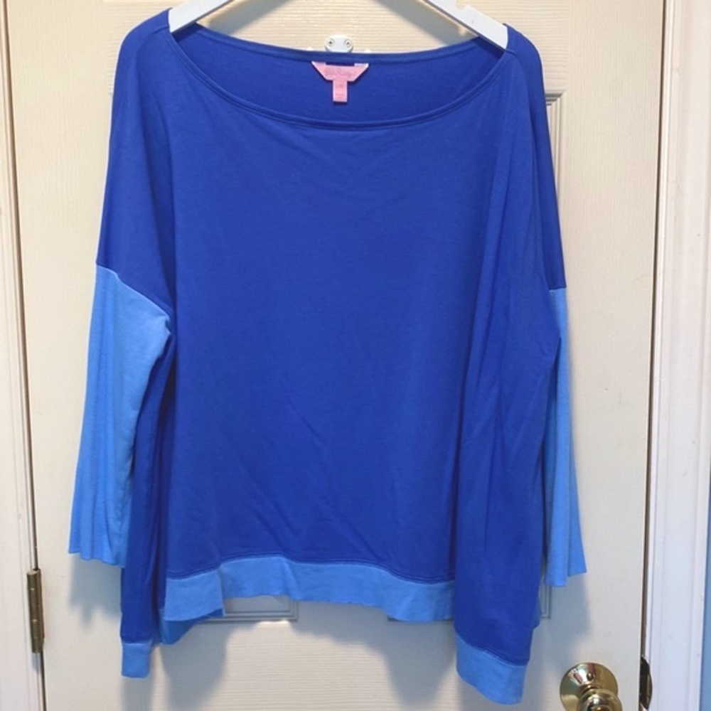 Lilly Pulitzer Shiloh Poncho Top L/XL EUC